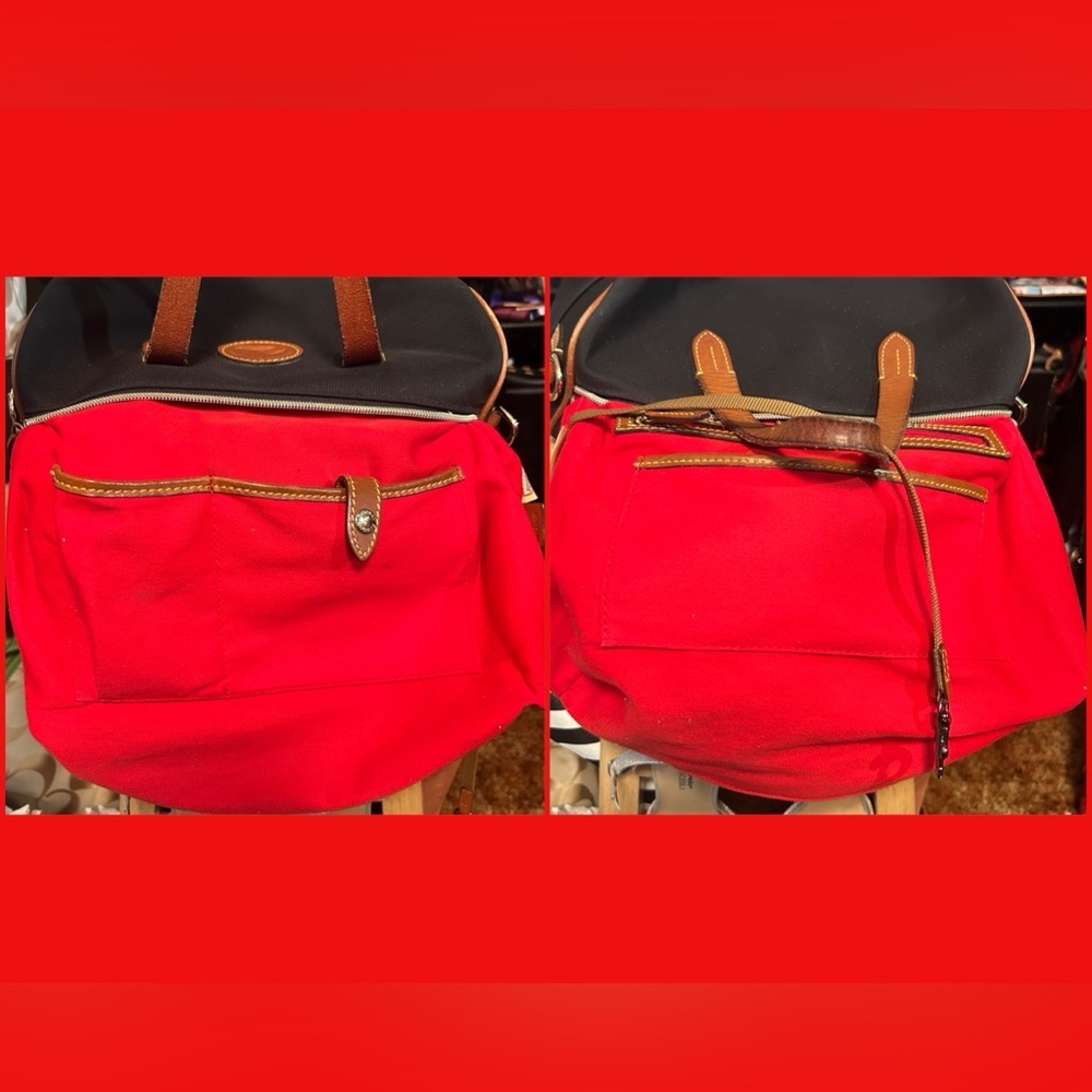 Dooney & Bourke All Weather Nylon & Leather Dome Satchel Bag w/ Crossbody Strap - Picture 12 of 13